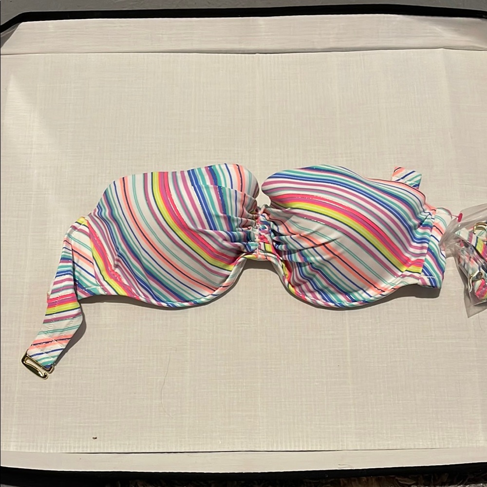 Victoria's Secret Pink and Blue Bandeau Bikini